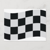 Carte Postale drapeau à damier de course (Devant)