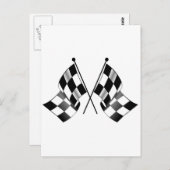 Carte Postale drapeau à damiers (Devant / Derrière)