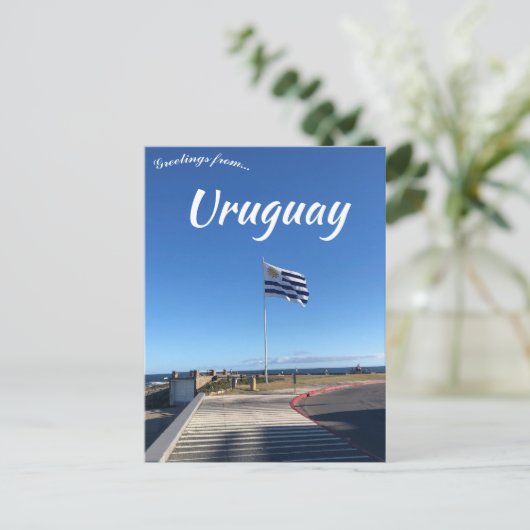 Carte Postale Drapeau à Maldonado Uruguay (Debout devant)