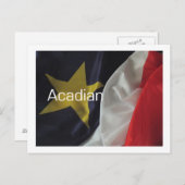Carte Postale Drapeau acadien (Devant / Derrière)