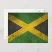 Carte Postale Drapeau affligé par cru de la Jamaïque (Devant / Derrière)