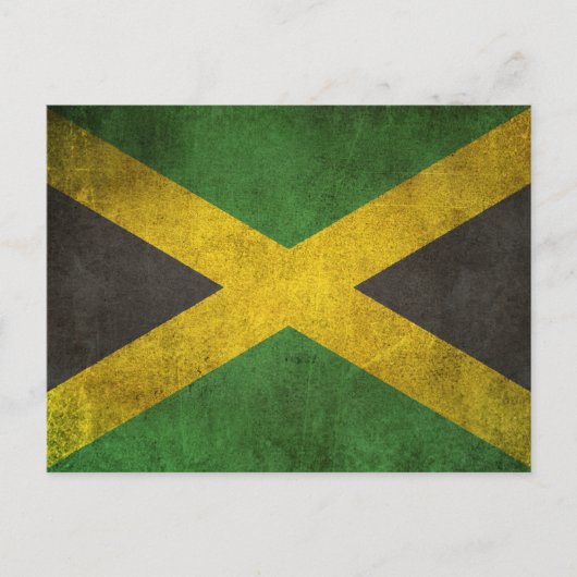 Carte Postale Drapeau affligé par cru de la Jamaïque (Devant)