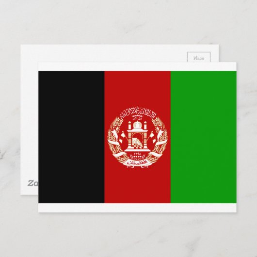 Carte Postale Drapeau Afghanistan (Devant / Derrière)