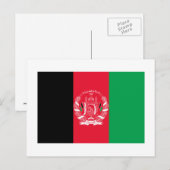 Carte Postale Drapeau Afghanistan (Devant / Derrière)
