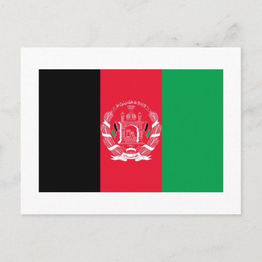 Carte Postale Drapeau Afghanistan (Devant)