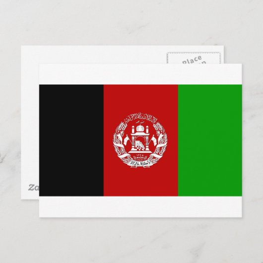 Carte postale drapeau Afghanistan (Devant / Derrière)
