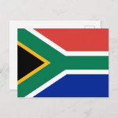 Carte postale Drapeau Afrique du Sud (Devant / Derrière)