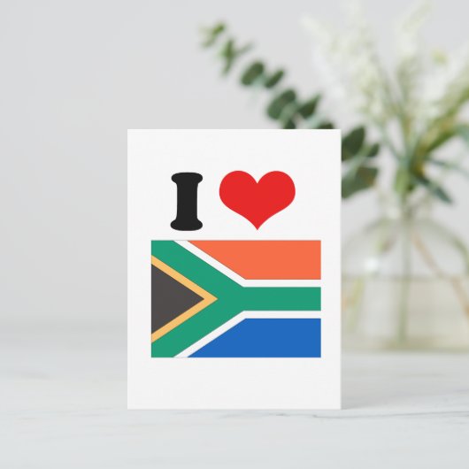 Carte Postale Drapeau Afrique du Sud (Debout devant)