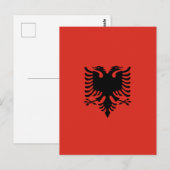 Carte Postale Drapeau albanais (Devant / Derrière)