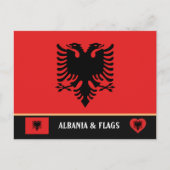 Carte Postale Drapeau albanais & Albanie - Voyage, vacances / sp (Devant)