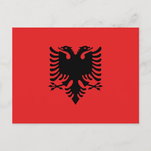 Carte Postale Drapeau albanais patriotique (Devant)