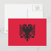 Carte Postale Drapeau Albanie (Devant / Derrière)