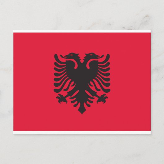 Carte Postale Drapeau Albanie (Devant)