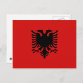 Carte postale Drapeau Albanie (Devant / Derrière)