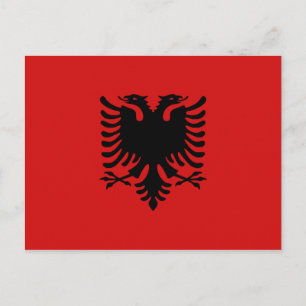 Carte postale Drapeau Albanie