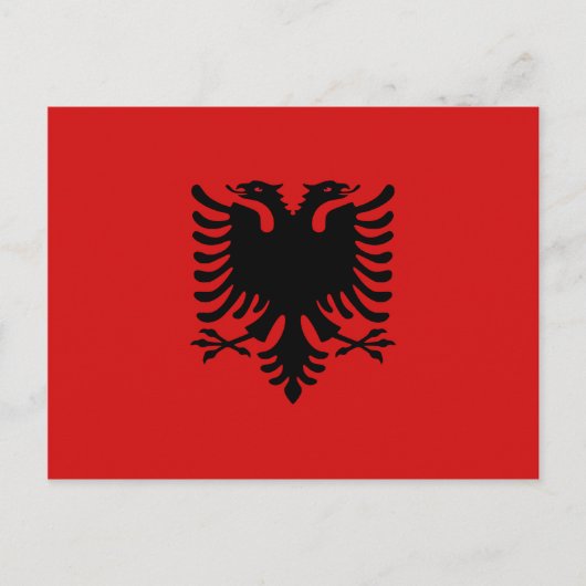 Carte postale Drapeau Albanie (Devant)