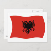 Carte postale Drapeau Albanie (Devant / Derrière)