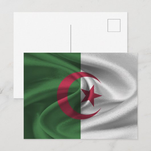 Carte Postale Drapeau Algérie (Devant / Derrière)