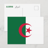 Carte Postale Drapeau Algérie (Devant / Derrière)