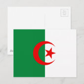 Carte Postale Drapeau algérien (Devant / Derrière)