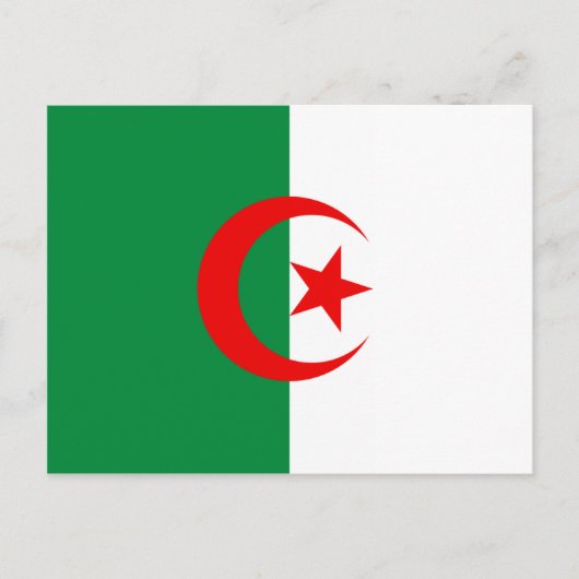 Carte Postale Drapeau algérien (Devant)