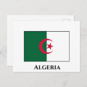 Carte Postale Drapeau algérien (Devant / Derrière)
