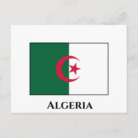 Carte Postale Drapeau algérien (Devant)