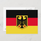 Carte Postale Drapeau Allemagne (Devant / Derrière)