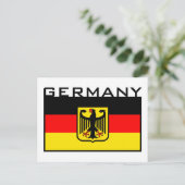 Carte Postale Drapeau allemand (Debout devant)