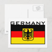Carte Postale Drapeau allemand (Devant / Derrière)