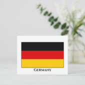 Carte Postale Drapeau allemand (Debout devant)