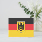 Carte Postale Drapeau allemand (Debout devant)