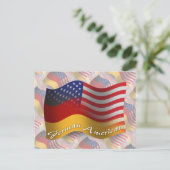 Carte Postale Drapeau allemand-américain (Debout devant)
