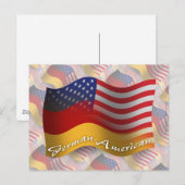 Carte Postale Drapeau allemand-américain (Devant / Derrière)