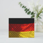 Carte Postale Drapeau allemand derrière la clôture de lien de ch (Debout devant)