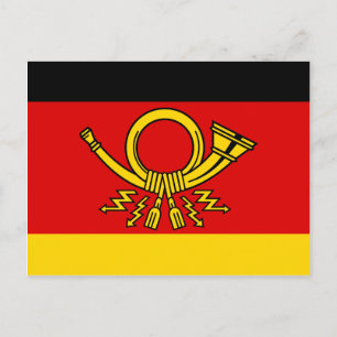 Carte Postale Drapeau allemand du ministre allemand des Postes