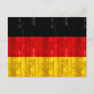 Carte Postale Drapeau allemand en bois