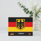 Carte Postale Drapeau allemand et voyage en Allemagne / Allemagn (Debout devant)