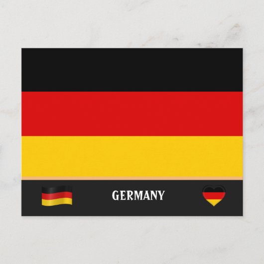 Carte Postale Drapeau allemand et voyage en Allemagne / Allemagn (Devant)