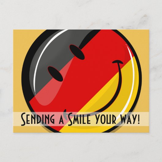 Carte Postale Drapeau allemand souriant (Devant)