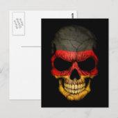 Carte Postale Drapeau allemand sur noir (Devant / Derrière)