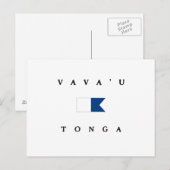 Carte Postale Drapeau Alpha Vava'u Tonga (Devant / Derrière)