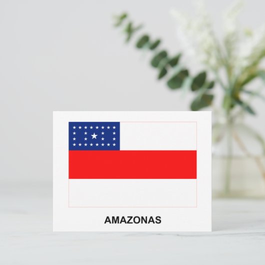 Carte Postale Drapeau Amazonas, Brésil (Debout devant)