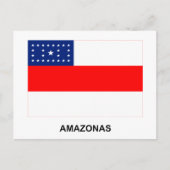Carte Postale Drapeau Amazonas, Brésil (Devant)