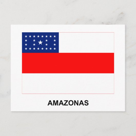 Carte Postale Drapeau Amazonas, Brésil (Devant)