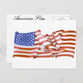 Carte Postale Drapeau américain (Devant / Derrière)