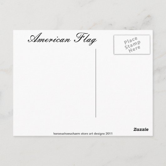 Carte Postale Drapeau américain (Dos)