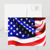 Carte Postale drapeau américain (Devant / Derrière)