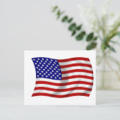 CARTE POSTALE DRAPEAU AMÉRICAIN (Debout devant)