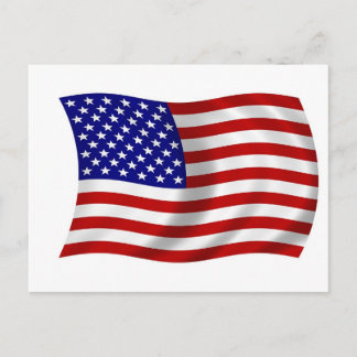 CARTE POSTALE DRAPEAU AMÉRICAIN